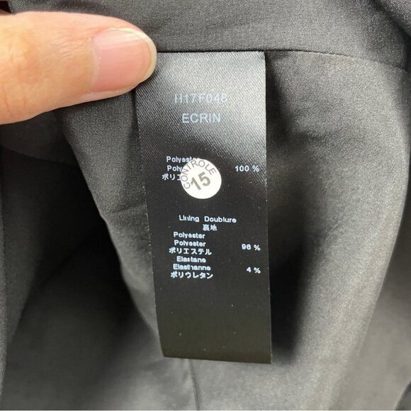 Anne Fontaine Black Ecrin Ruffle Trim Zip Front Jacket Size 40/ M - Picture 7 of 7